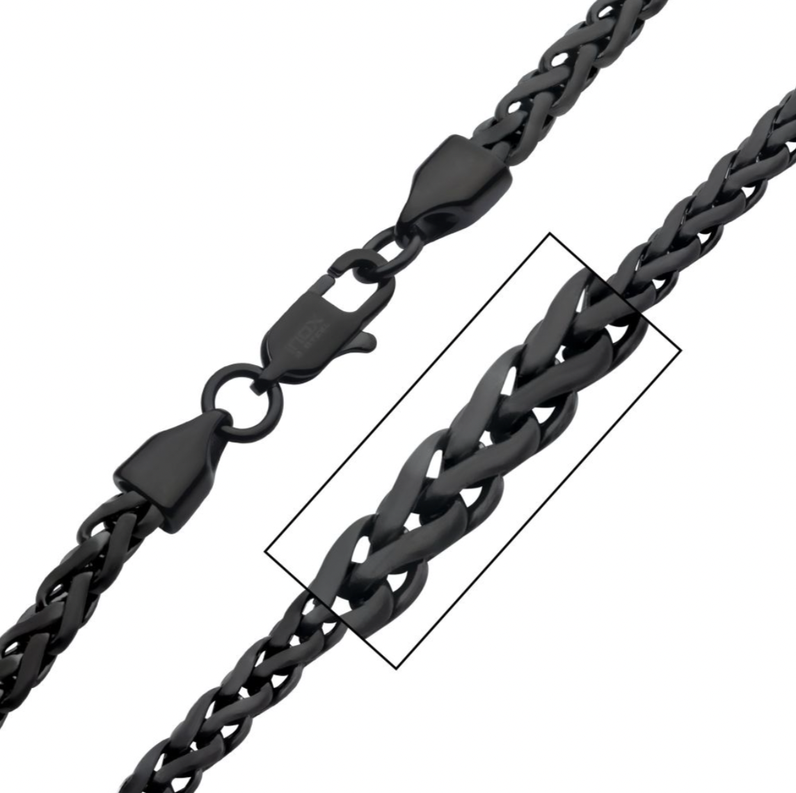 Matte Finish Stainless Steel Spiga Chain