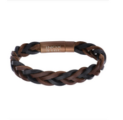 Brown and Black Braided Leather Bracelet