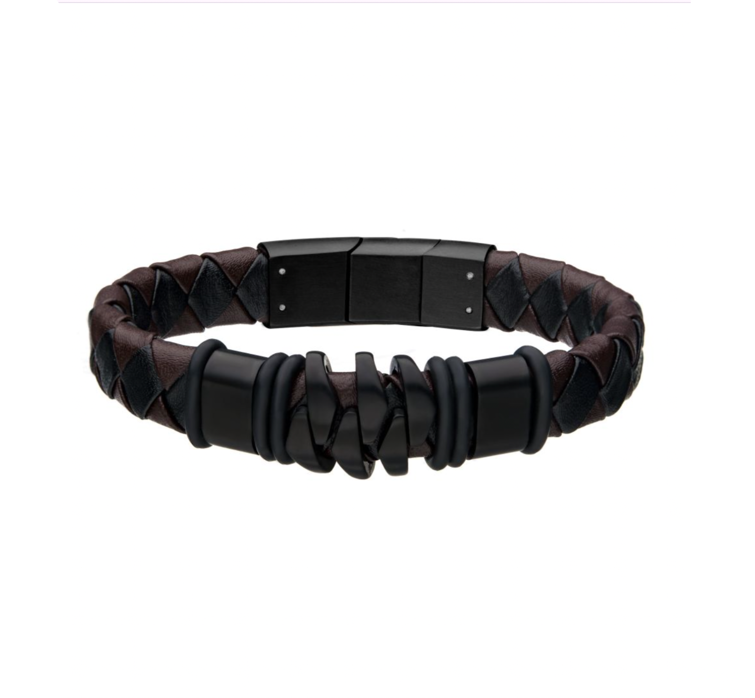 Black and Brown Leather Bohemian Bracelet