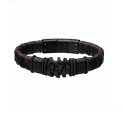 Black and Brown Leather Bohemian Bracelet