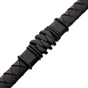 Black and Brown Leather Bohemian Bracelet
