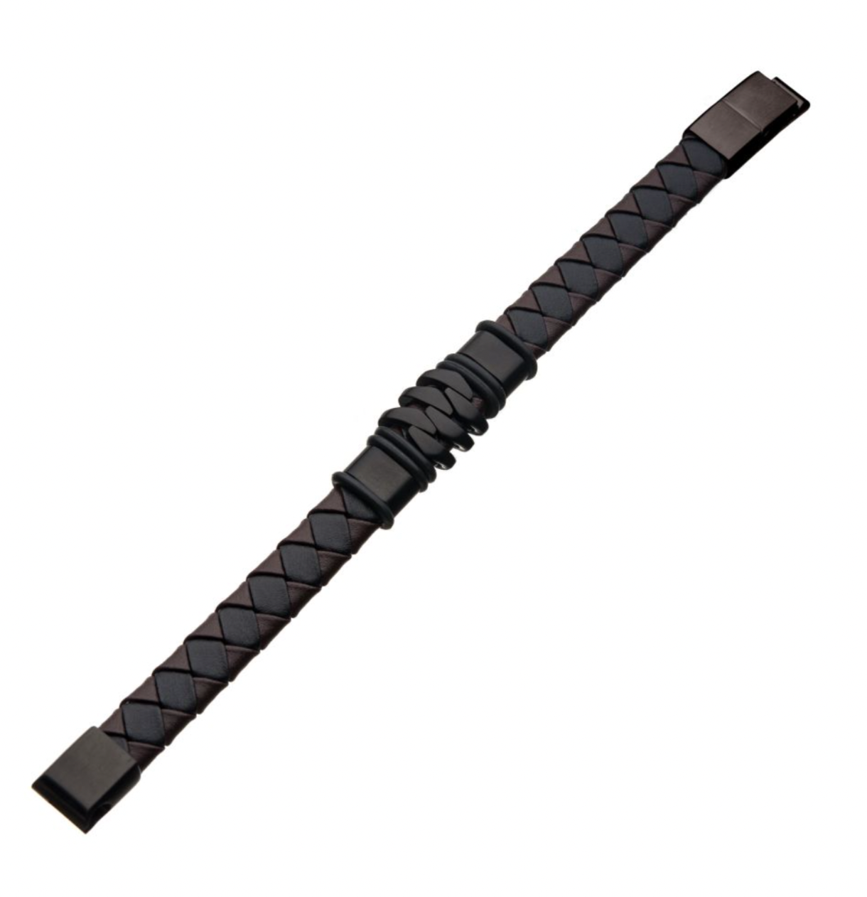 Black and Brown Leather Bohemian Bracelet