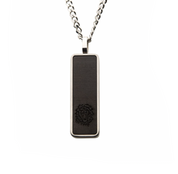 Carbon Fiber Tag Pendant Chain
