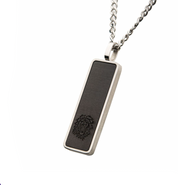Carbon Fiber Tag Pendant Chain