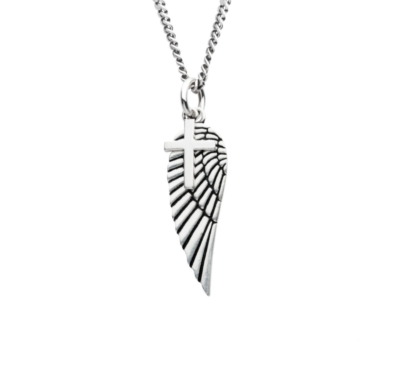 Oxidized Wing and Cross Chain