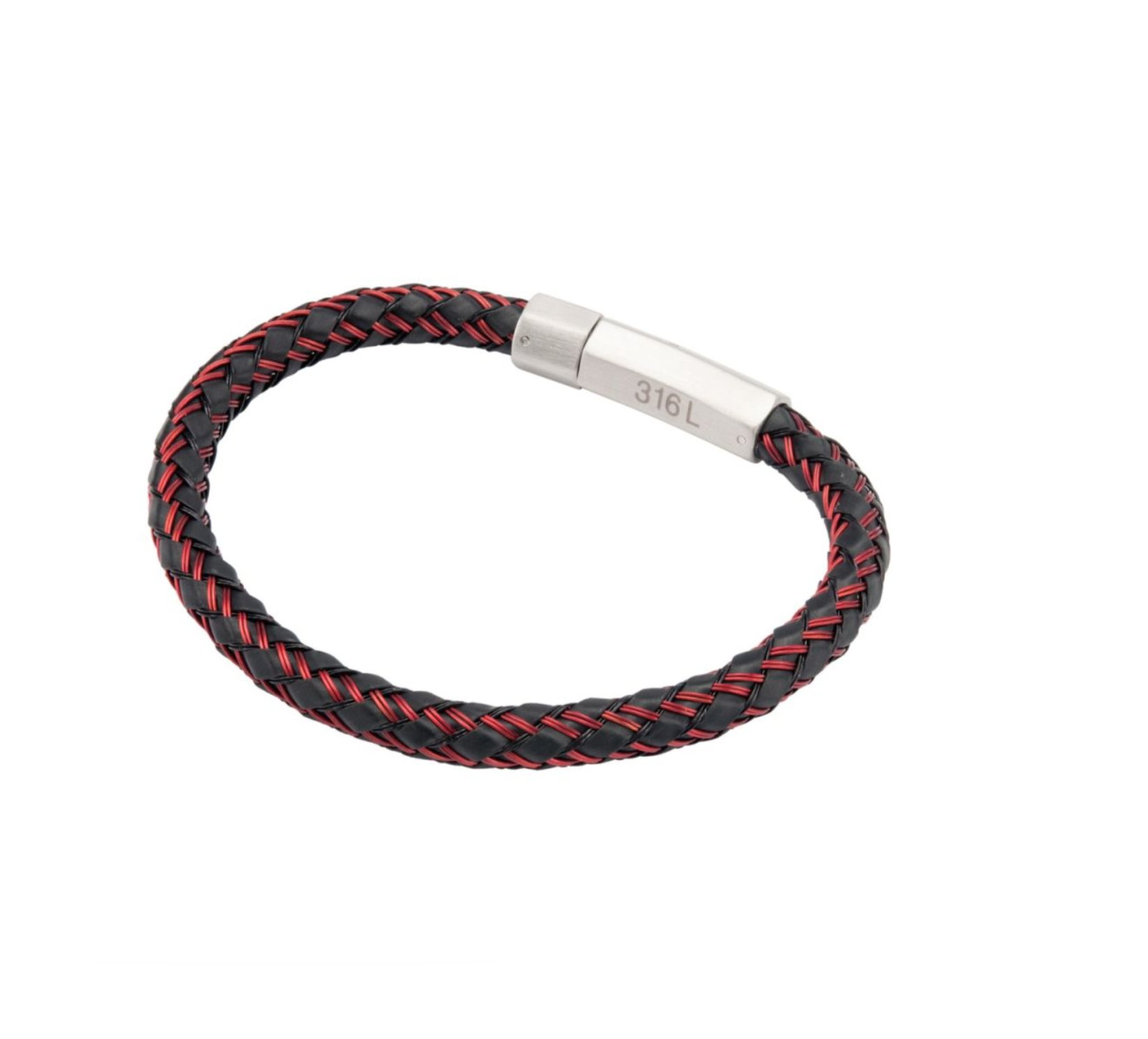 Black and Red Rubber Bracelet