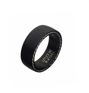 Matte Stainless Steel and Black Finish Ring