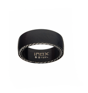 Matte Stainless Steel and Black Finish Ring
