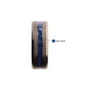 Matte Finish Titanium Lapis Lazuli Stone Ring