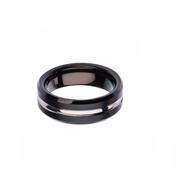Black and Silver Steel Ring