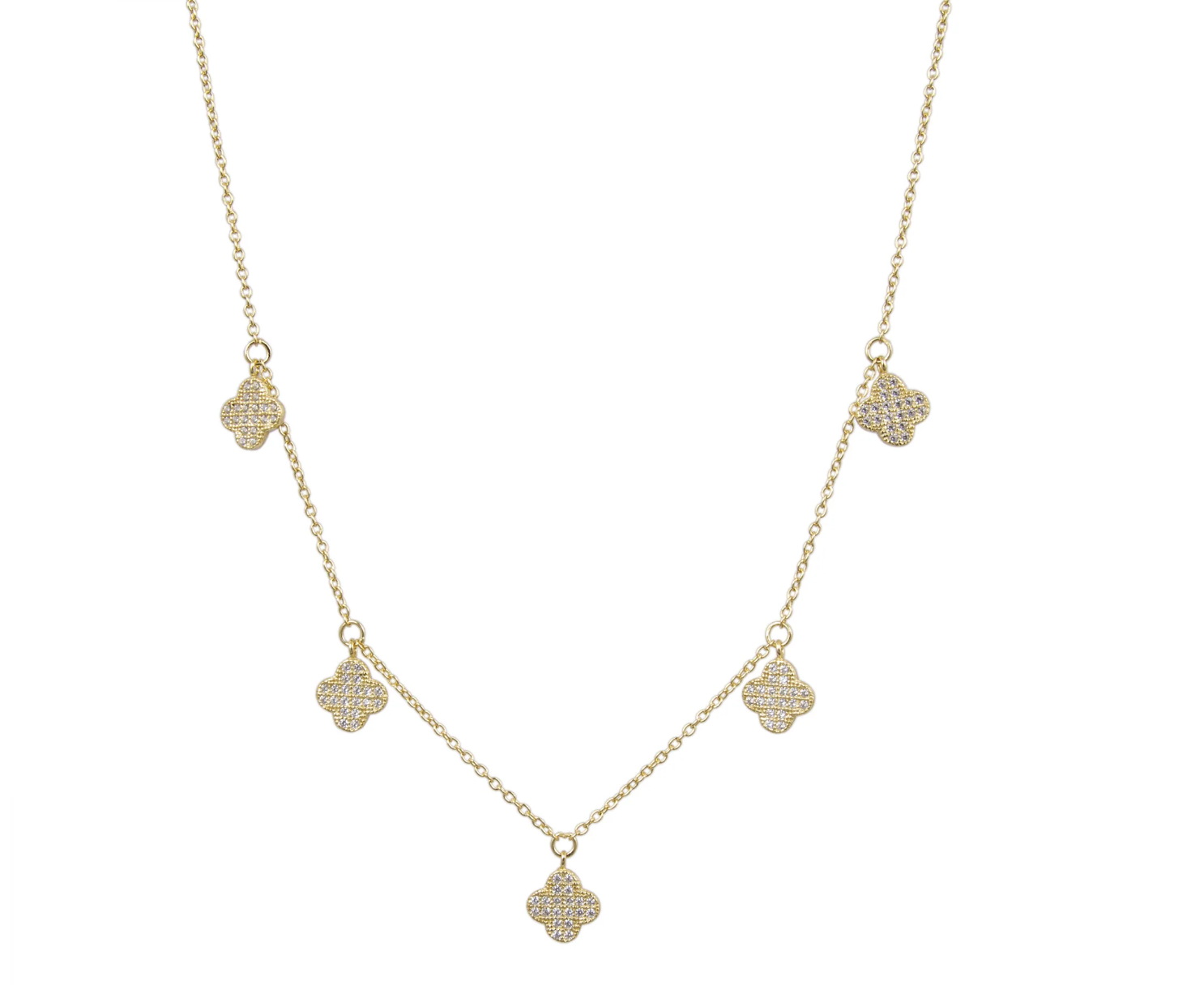 5 Clover Dangling Necklace