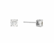 6mm Silver Prong Studs