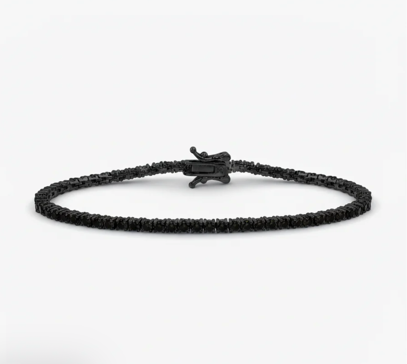Black Thin Tennis Bracelet