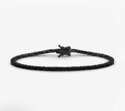 Black Thin Tennis Bracelet