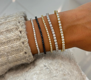 Black Thin Tennis Bracelet