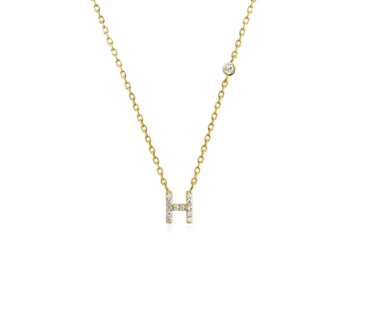 Mini Initial H Necklace