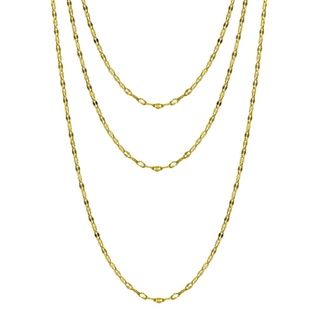 Shimmery Triple Chain