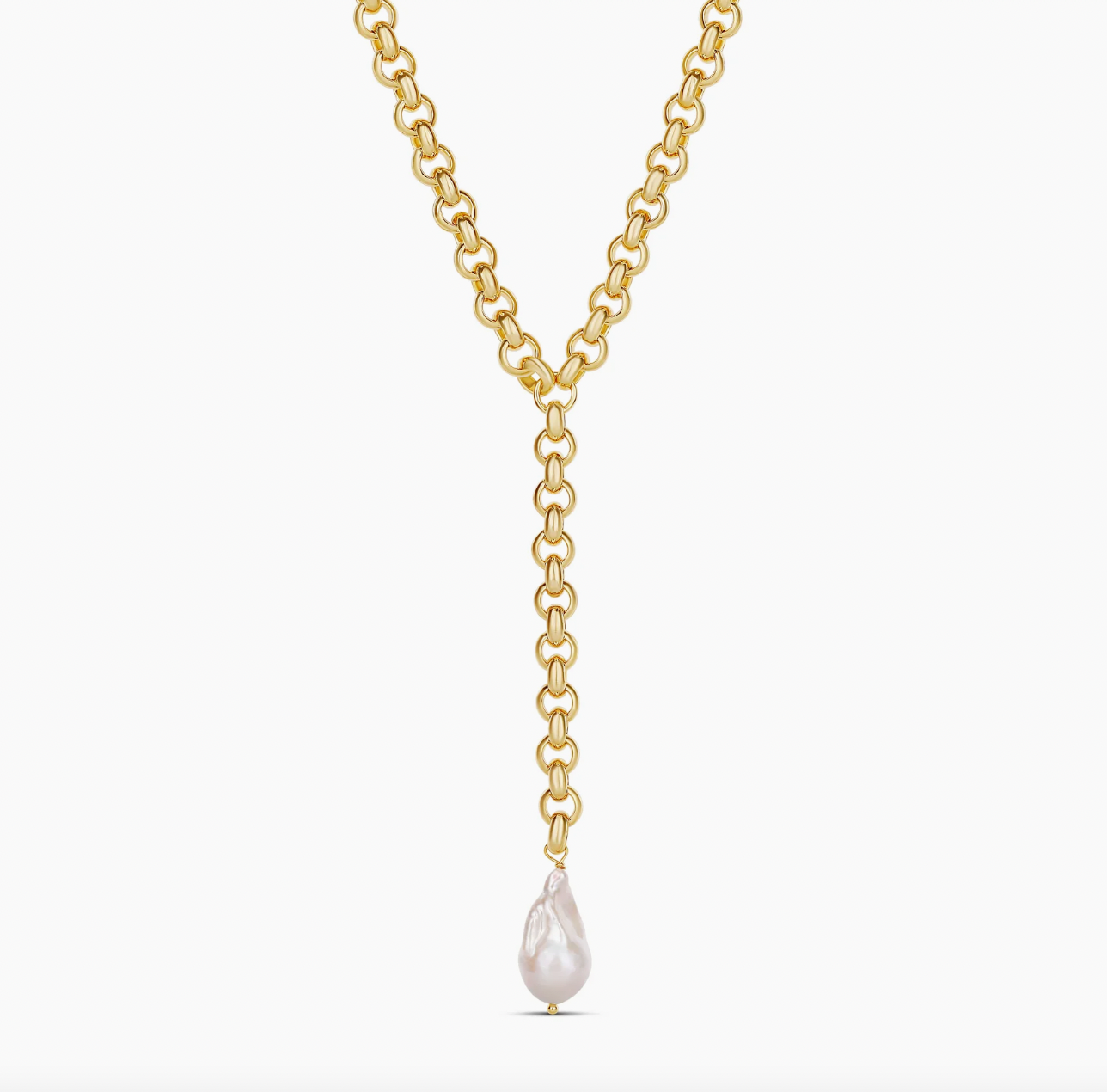 Baroque Pearl Lariat Chain