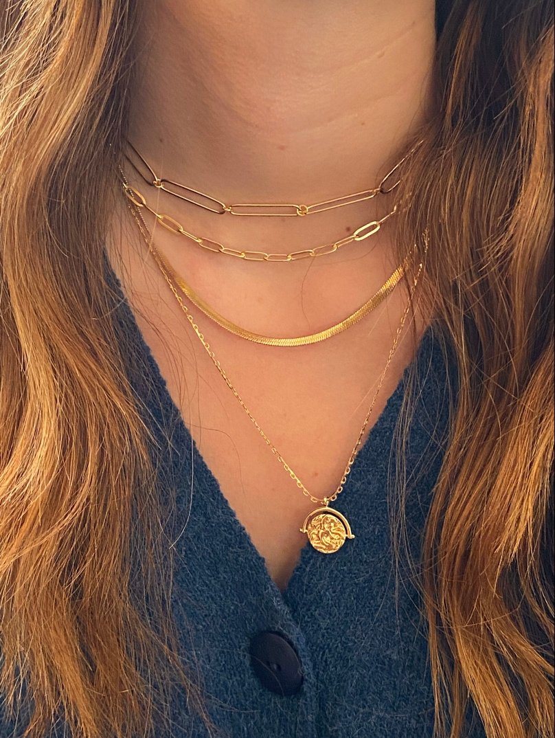 Thin Herringbone Necklace