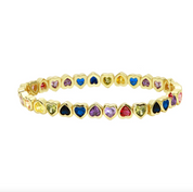 Strechy Bezel Heart Bracelet