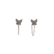 Butterfly and Chain Earrings