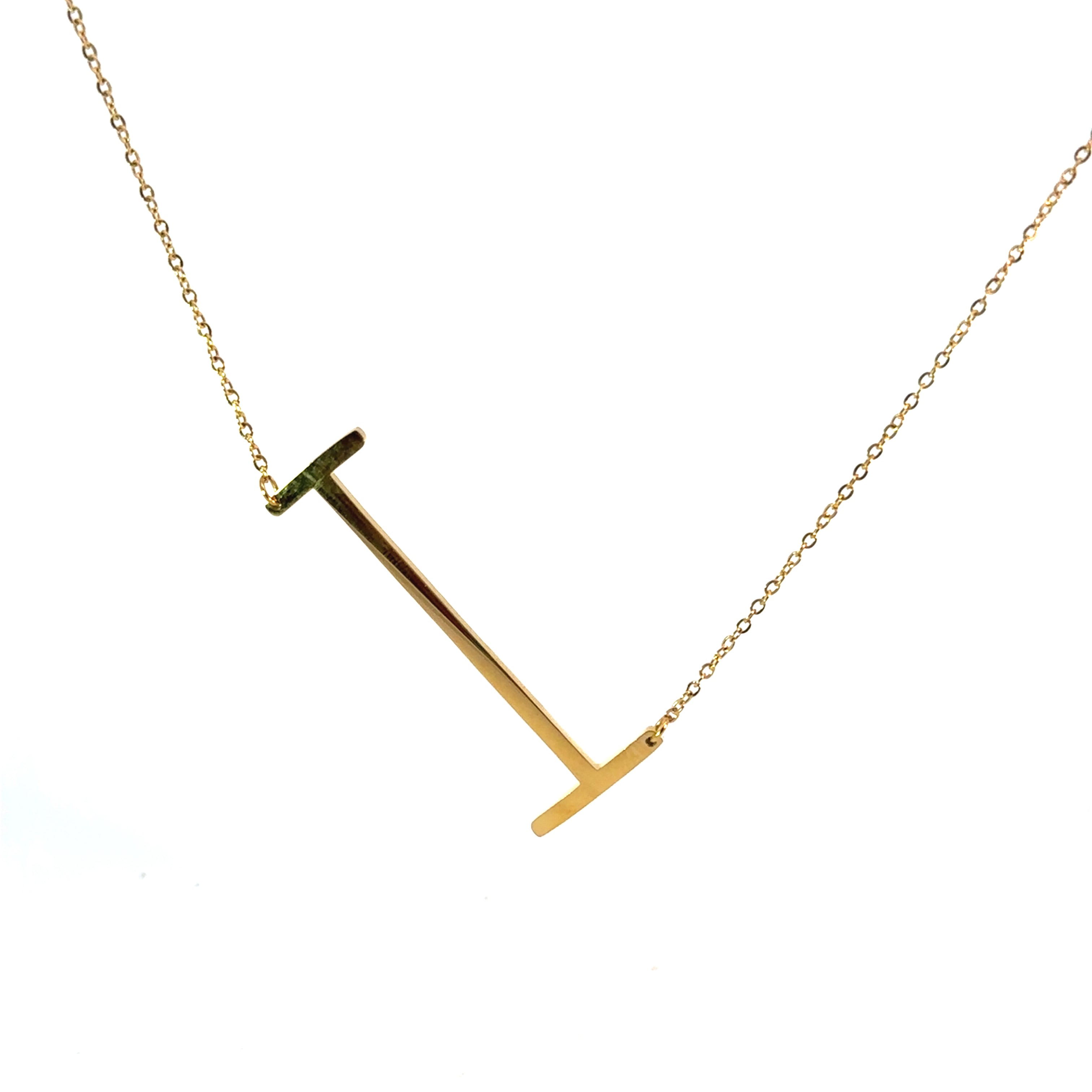 Jumbo Initial I Necklace