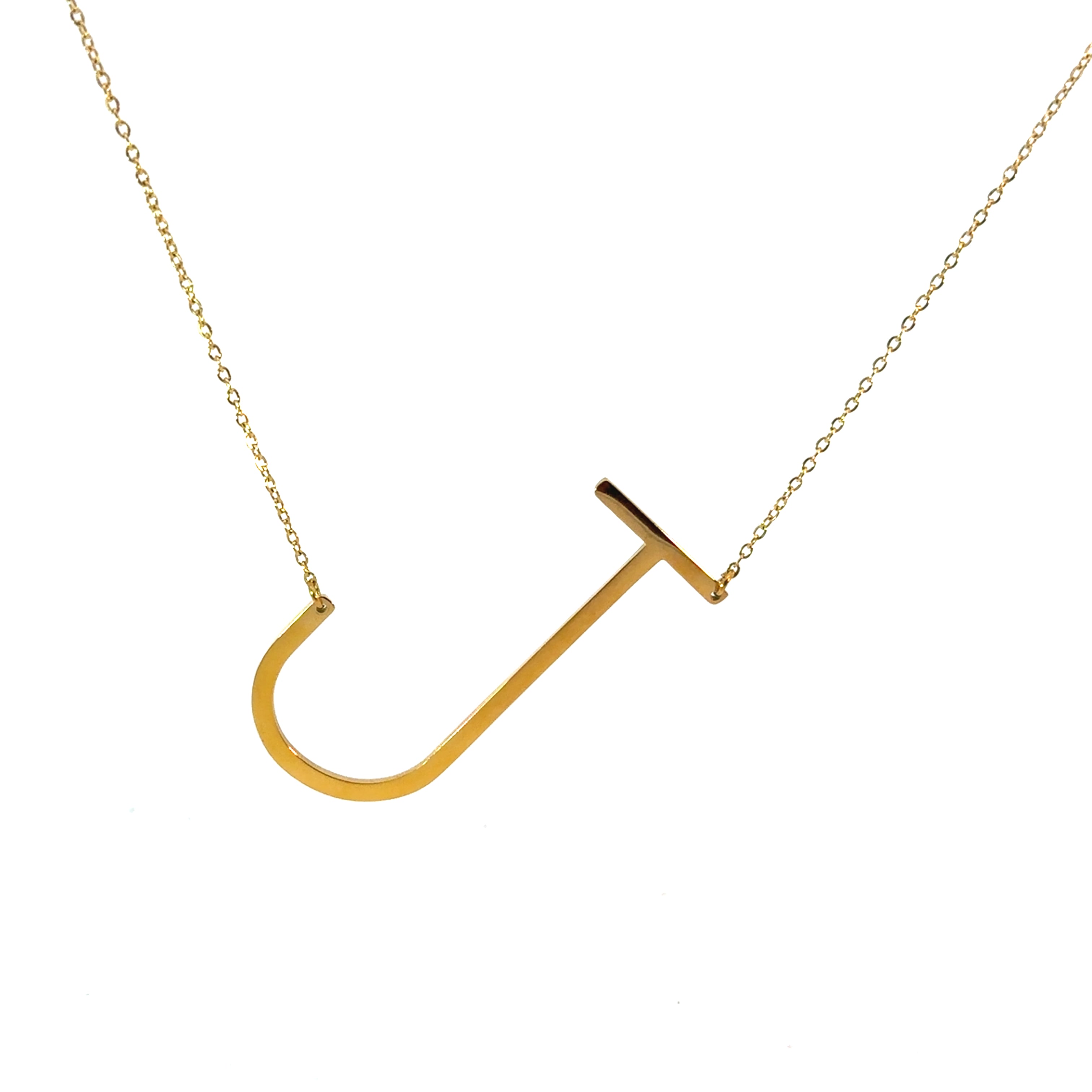 Jumbo Initial J Necklace