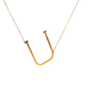 Jumbo Initial U Necklace