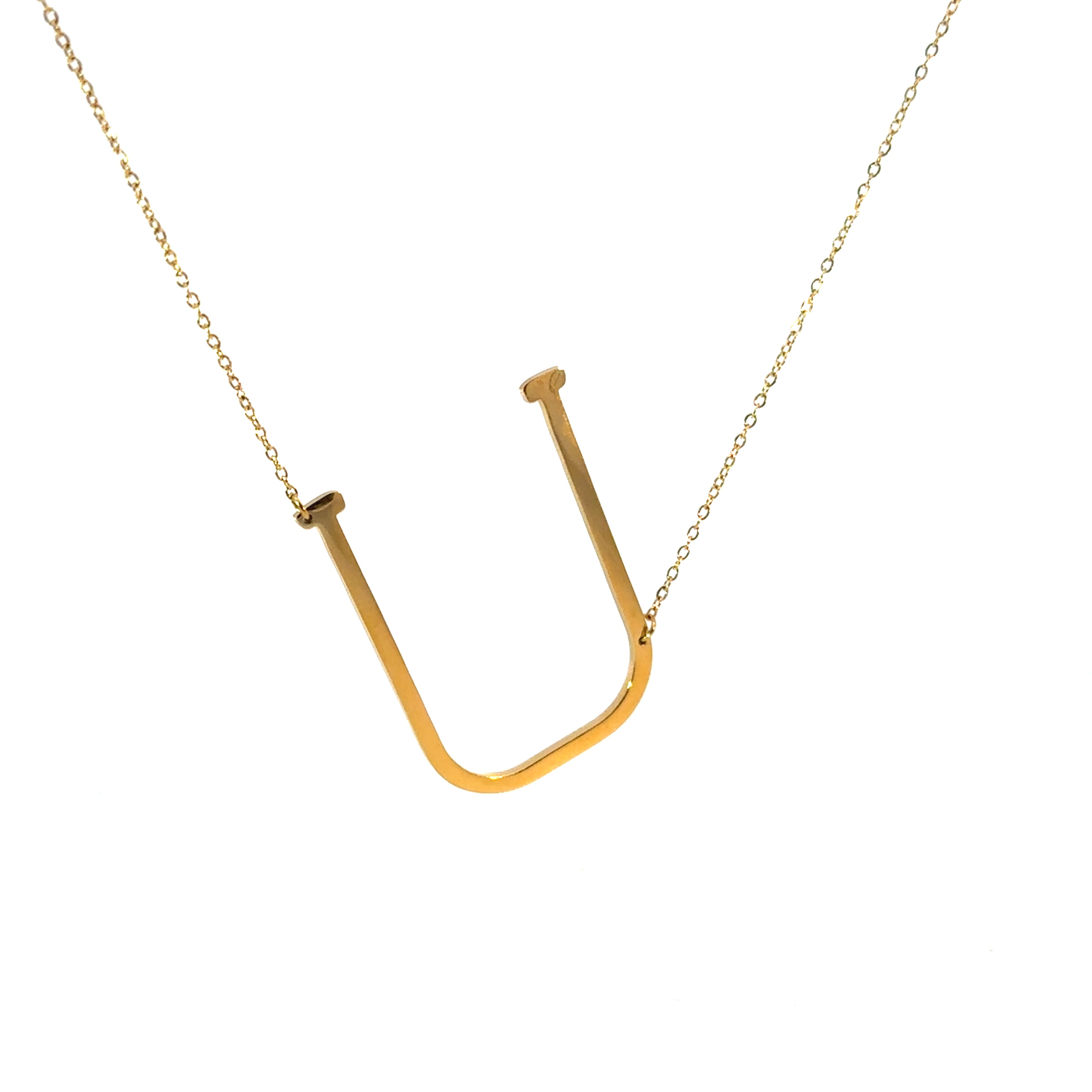 Jumbo Initial U Necklace