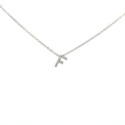 Mini Initial F Necklace