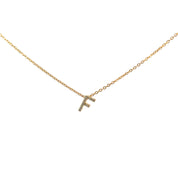 Mini Initial F Necklace