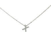 Mini Initial X Necklace