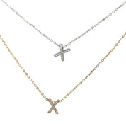 Mini Initial X Necklace