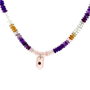 Natural Stone Pukka with Quartz Charm