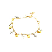 Cross and Hearts Bracelet