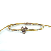 Single Heart Knitted Bracelet