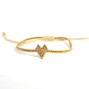 Single Heart Knitted Bracelet