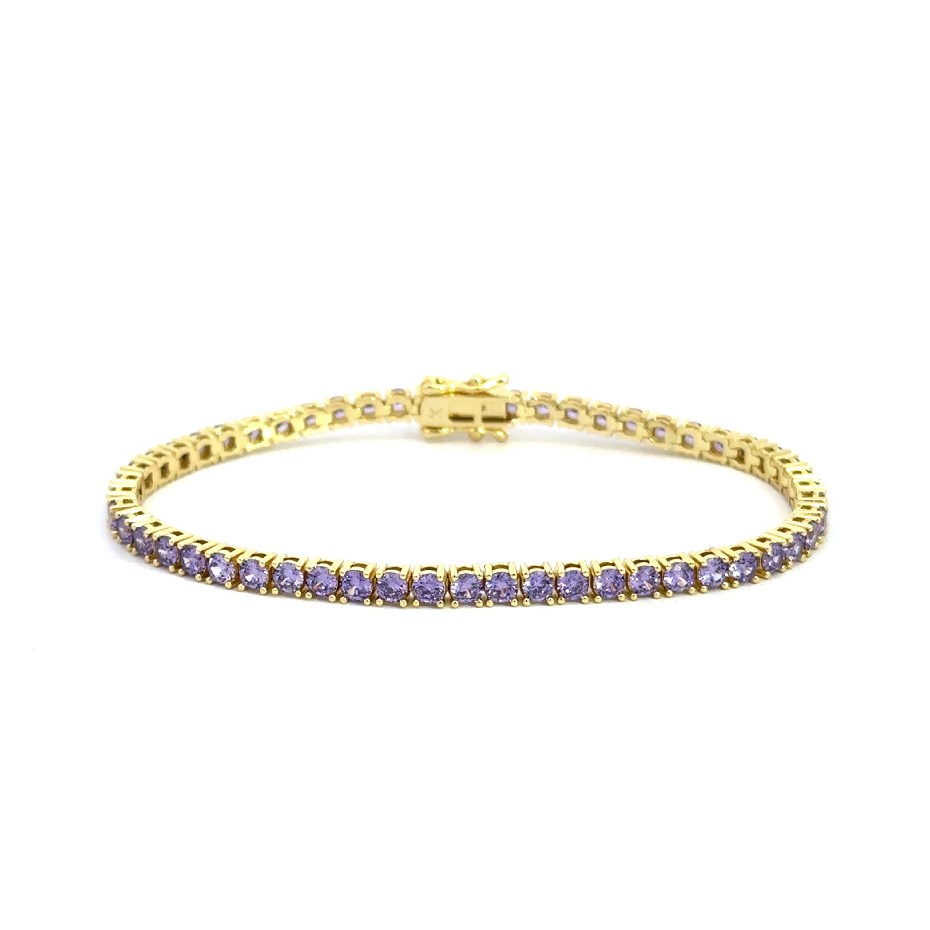 Purple Stones Tennis Bracelets