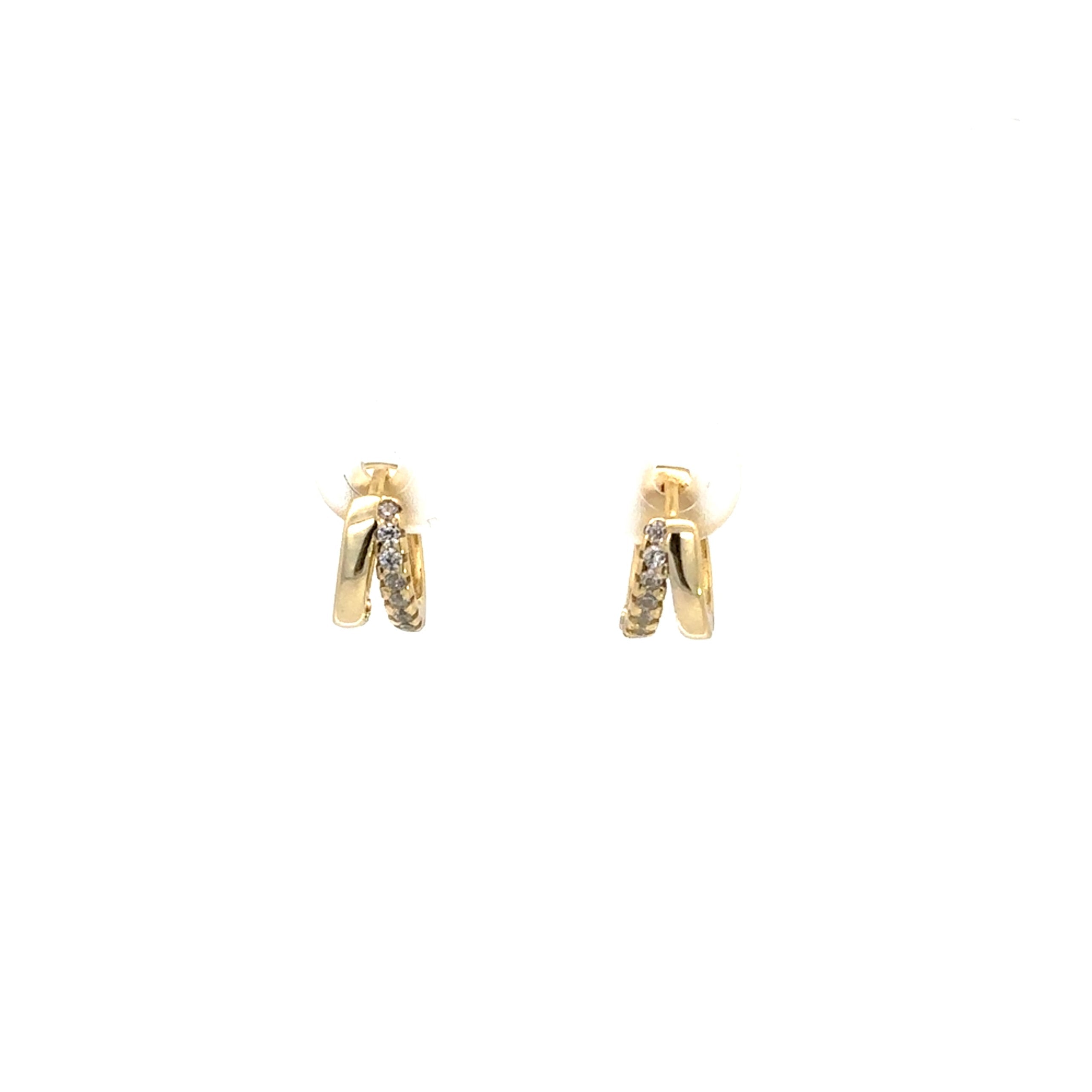 Mini Double Pave Hoops