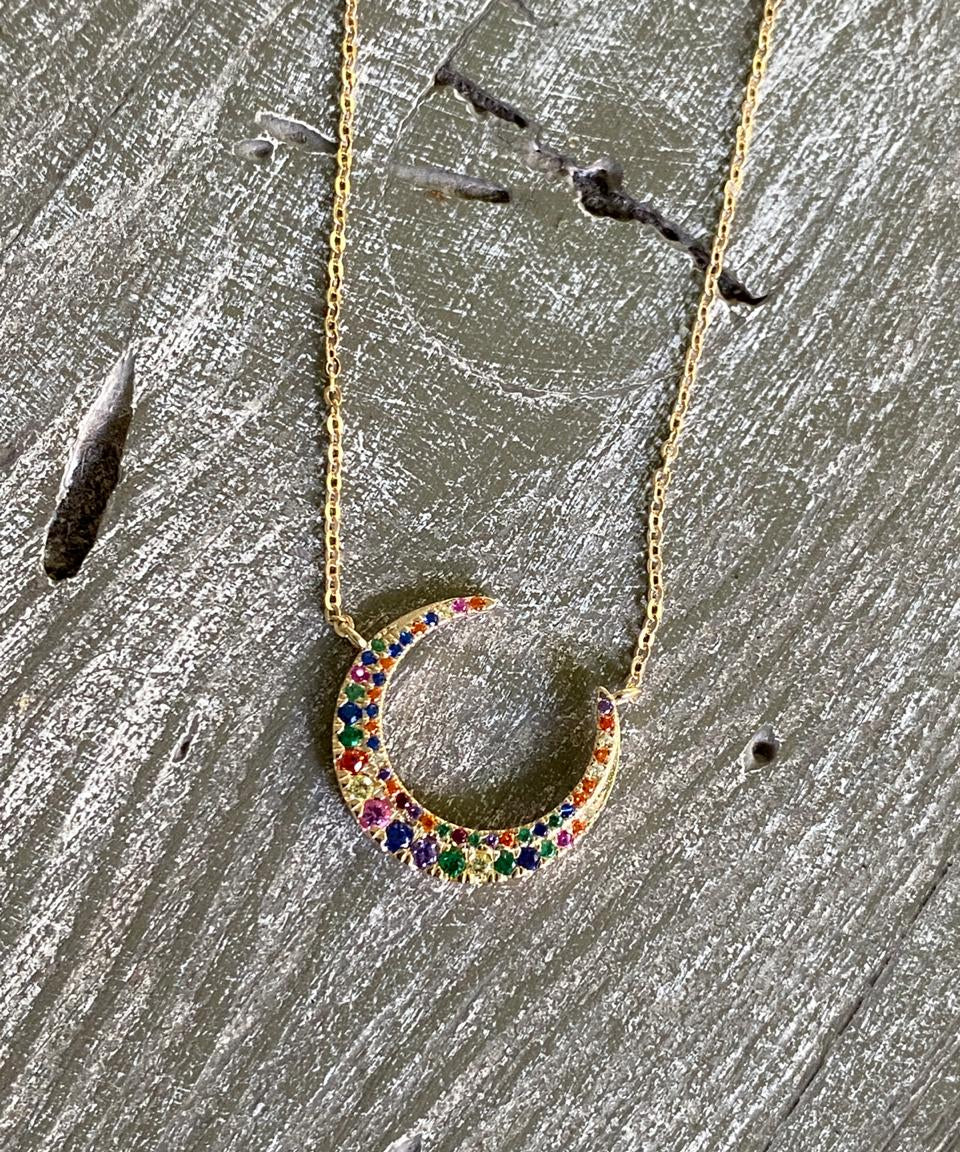 Sparkling Moon Necklace