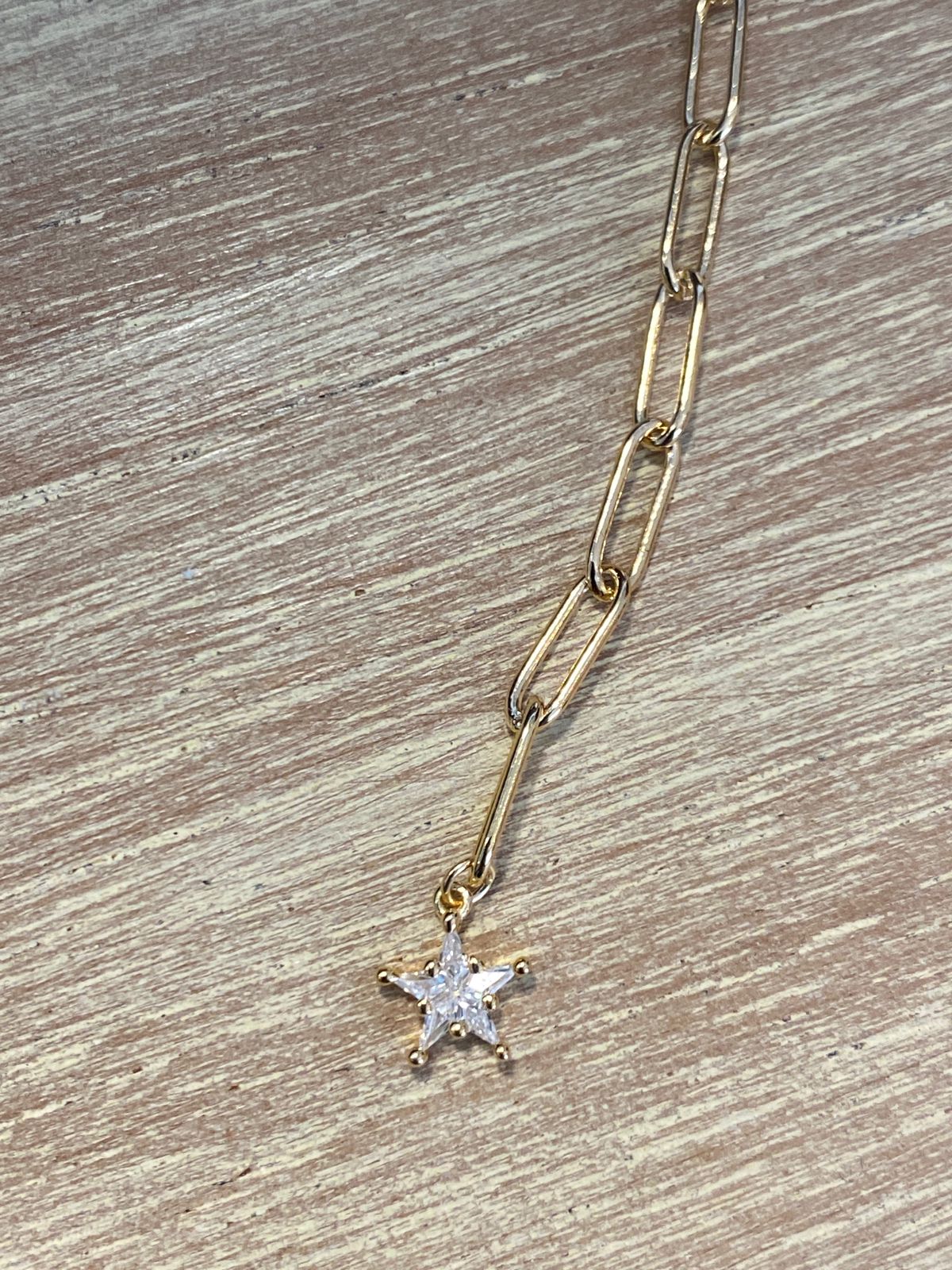 Collar Lariat Paperclip Star