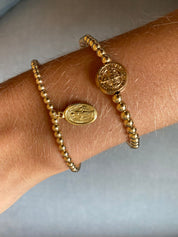 Pulsera Goldfilled Medalla San Benito Small