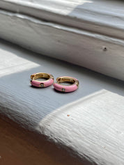 Aretes Enamel Hoops