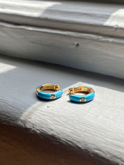 Aretes Enamel Hoops